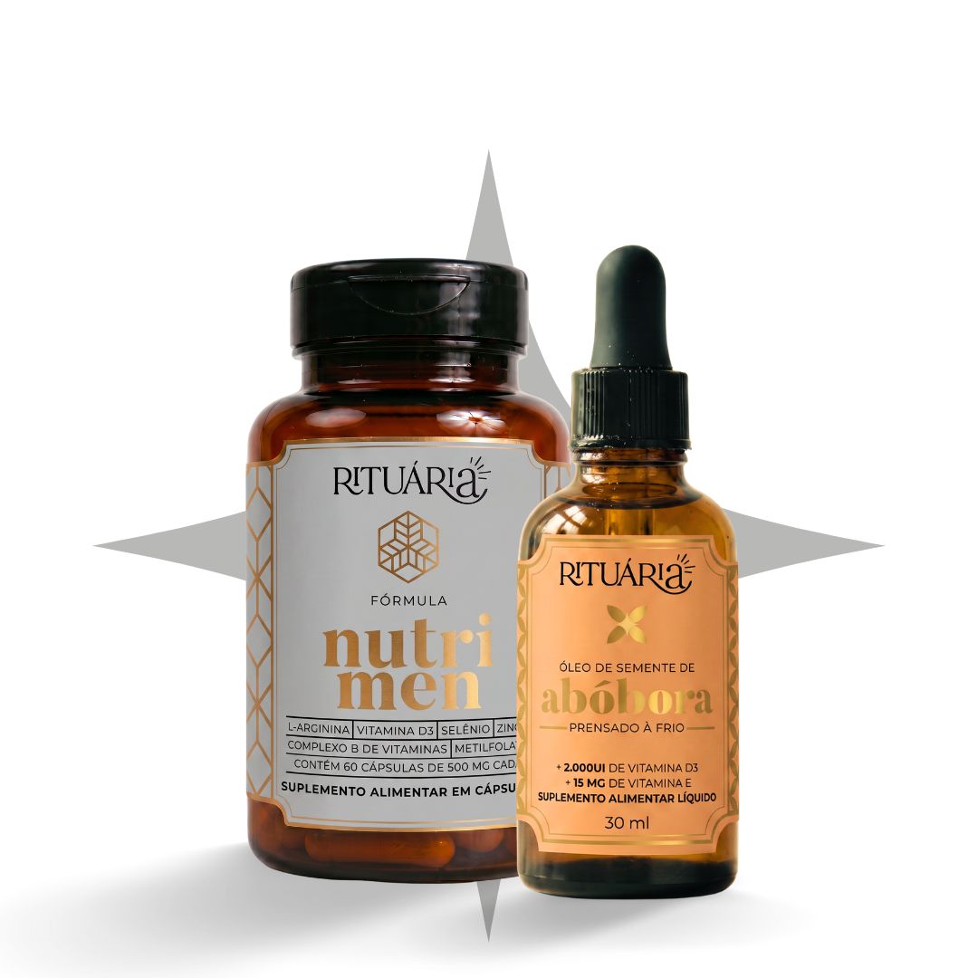 Ritual da Saúde Masculina | Óleo de Abóbora + Nutri Men