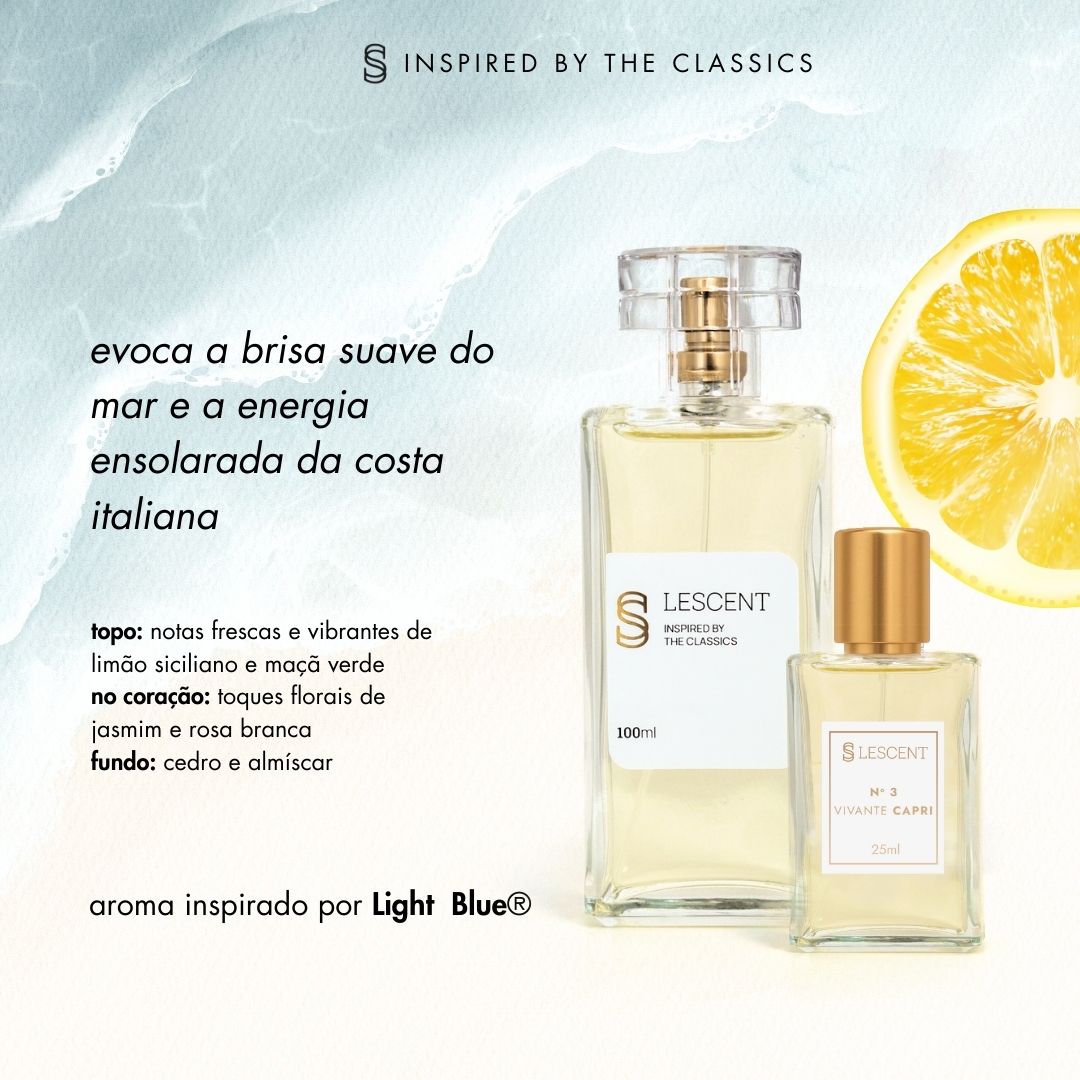 N3 • Vivante Capri • Feminino (Light Blue da Dolce & Gabbana) - 25ml