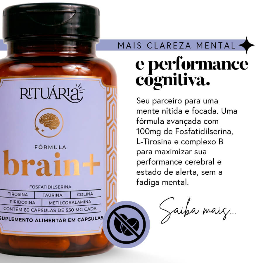 2x Fórmula Brain+ 60 Dias (60 Cápsulas)