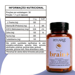 3x Fórmula Brain+ 90 Dias (90 Cápsulas)
