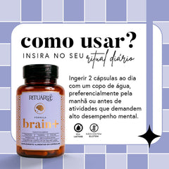3x Fórmula Brain+ 90 Dias (90 Cápsulas)