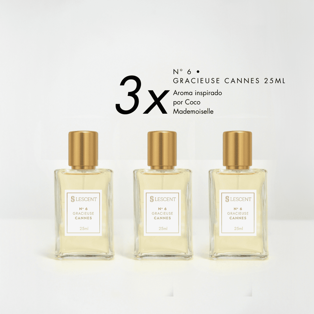 3x N6 • Gracieuse Cannes - 25ml • Feminino (Coco Mademoiselle - Chanel)