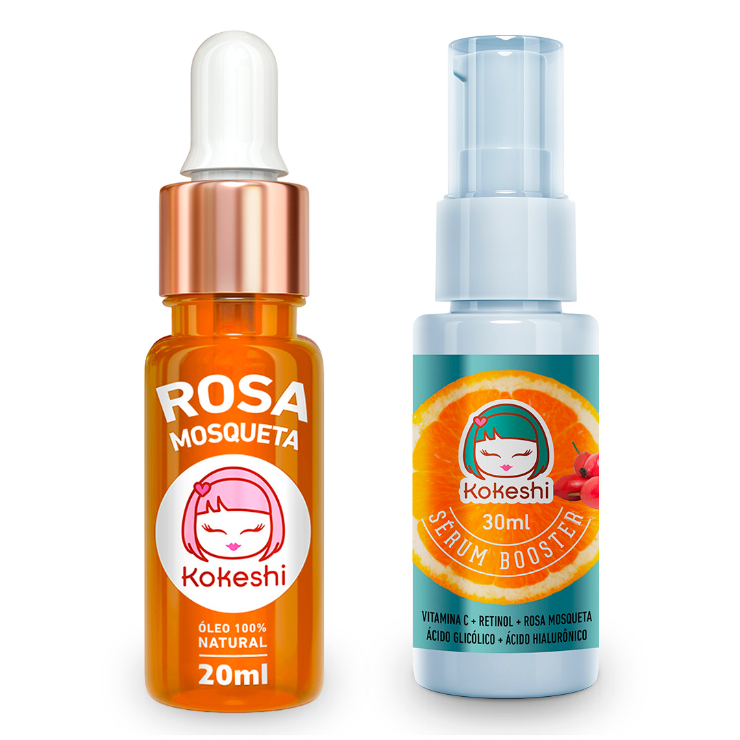 Kit Sérum Vit C + Óleo Rosa Mosqueta