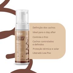 Kit Finalização Blindada Trio - Gelatina Umidificadora 500ml, Mousse Crespo Power 210ml e Creme de Pentear Crespo Power Refil 300g