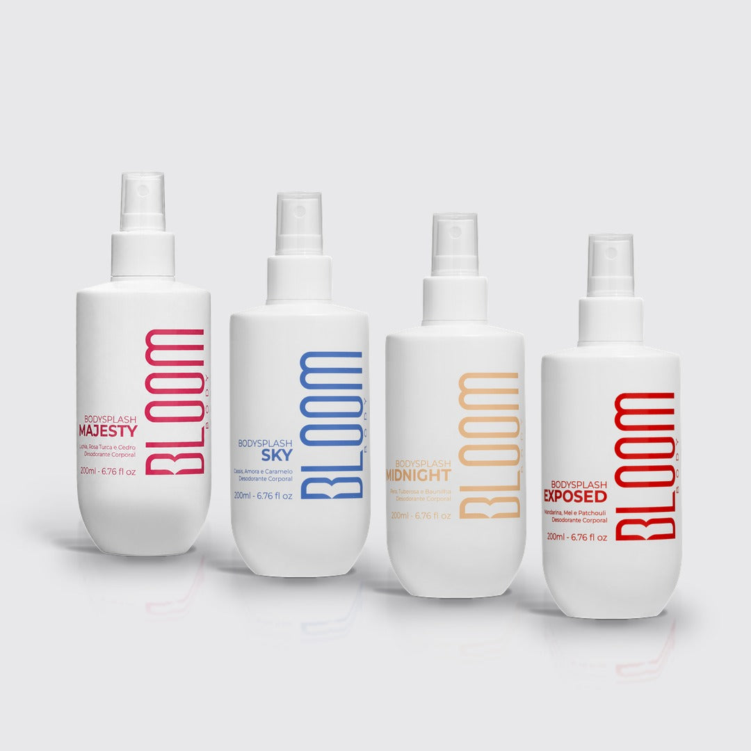 Kit 4 Body Splash Majesty, Sky, Midnight e Exposed
