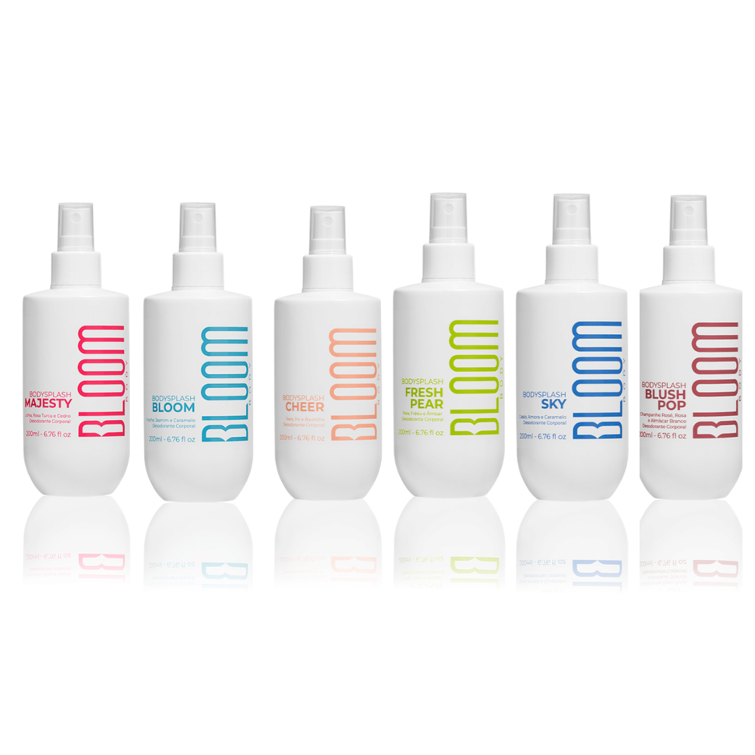 Kit 6 Body Splash - Majesty, Cheer, Fresh Pear, Blush Pop, Sky e Bloom