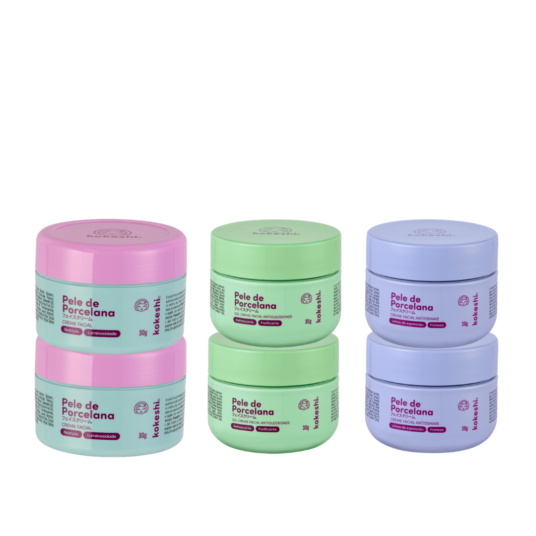 Kit Sexteto Pele Porcelana