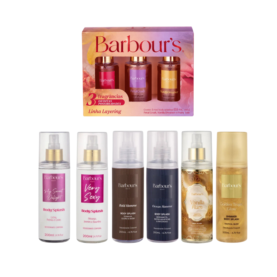 Kit Mini Layering + Body Splashes Mais Vendidos