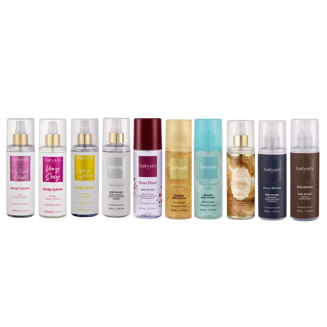 Kit 10 Body Splash Desodorante Colônia 200ml - Body Splashes Mais Vendidos