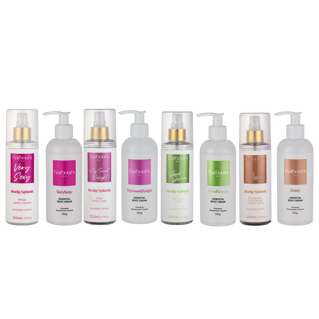 Kit Duplas Body Splash e Body Cream Mais Vendidos