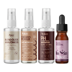 Kit Quarteto Óleos - Blend, Crespo Power, PH Control e Uva