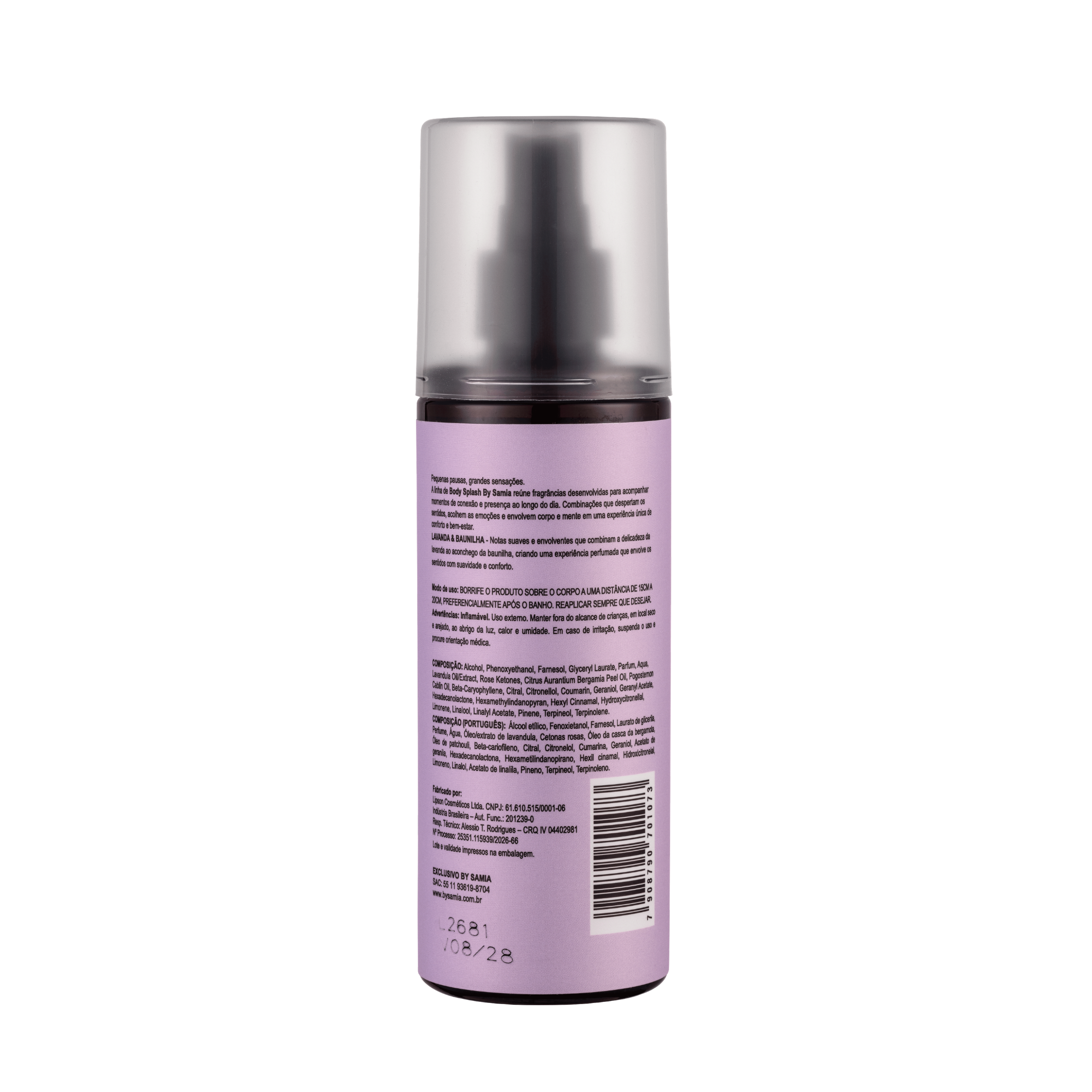Body Splash Lavanda & Baunilha Deep Calm