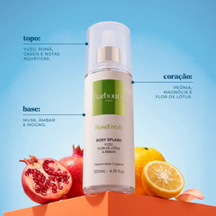 Body Splash Rose Fresh Desodorante Colônia 200ml