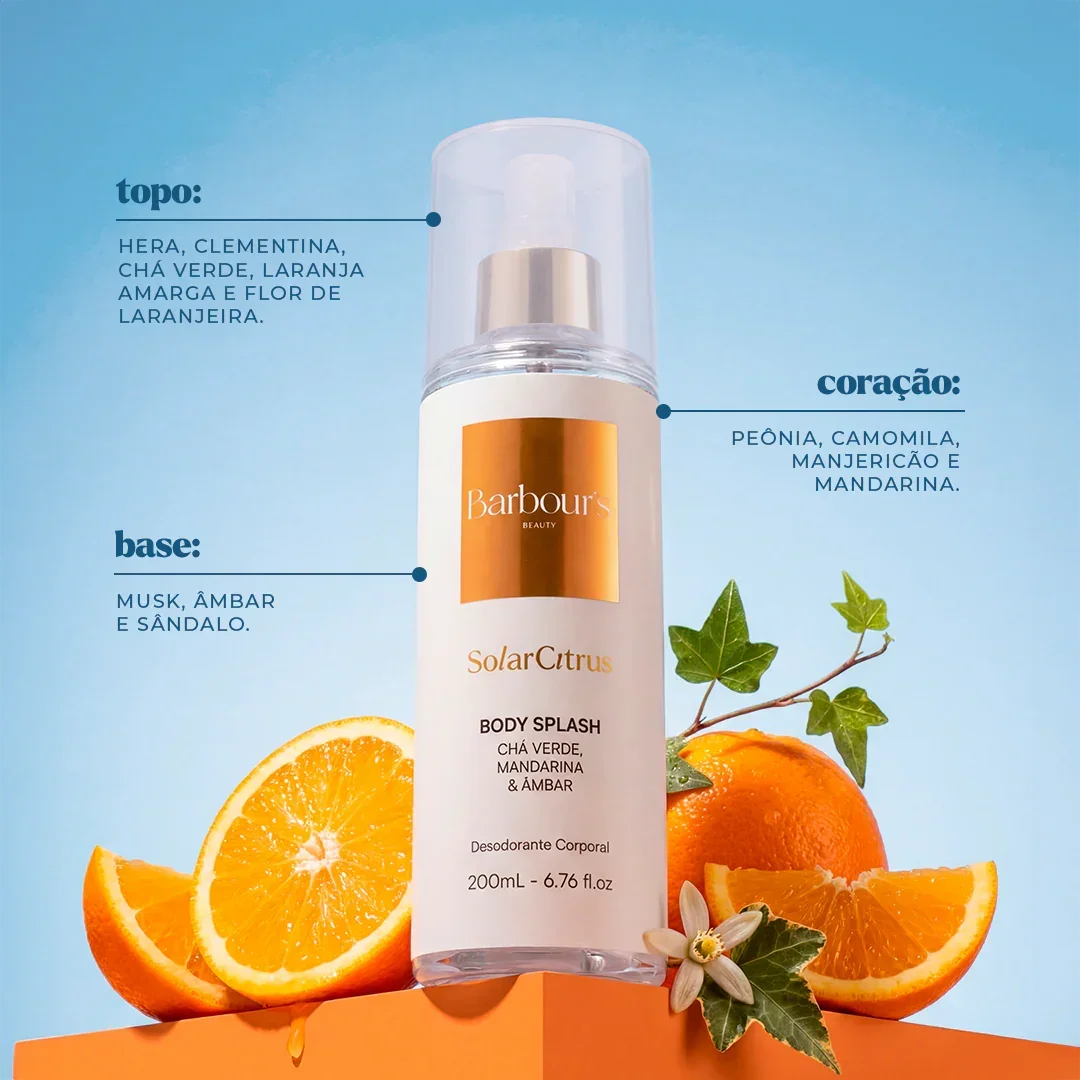 Body Splash Solar Citrus Desodorante Colônia 200ml