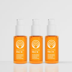 Combo Sérum Facial Antioxidante 18% Nano Vitamina C + 3% Esqualano - 3 Produtos