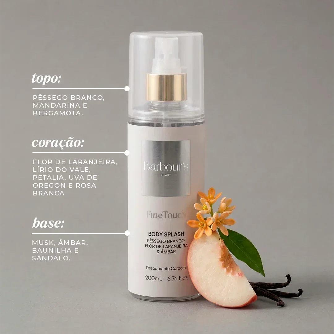 Kit 6 Body Splash Desodorante Colônia 200ml - My Sweet Delight, Very Sexy, Living Grace, Roses, Kiss In Paradise e Fine Touch