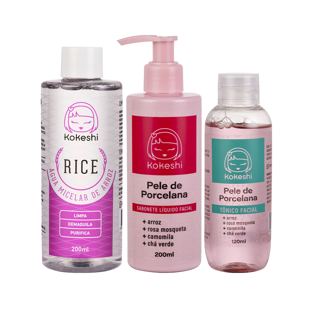 Kit Limpeza Facial Kokeshi