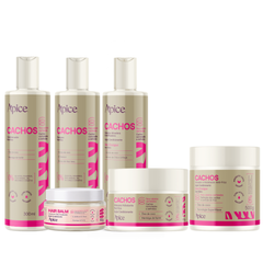 Kit Cachos Frizz Zero - Hair Balm, Shampoo, Condicionador, Ativador, Máscara e Gelatina