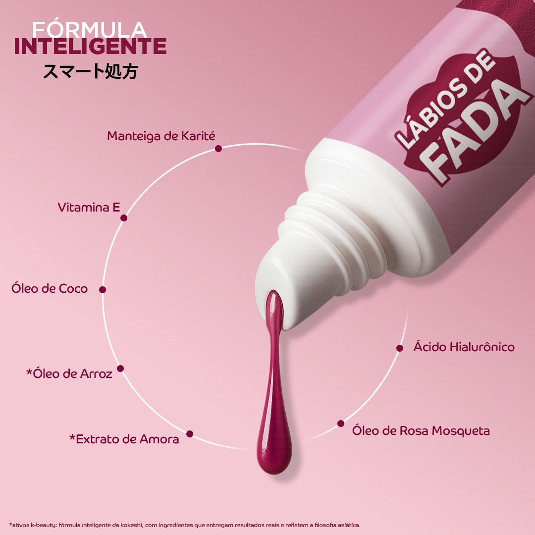 Kit Pele de Porcelana + Rosa Mosqueta + Lábios de Fada