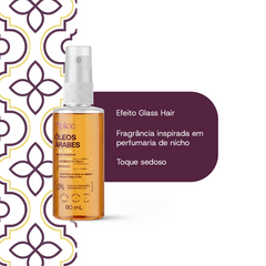 Kit Glass Hair Com Reconstrução - Shampoo em Óleo, Máscara, Sérum e Óleo Árabe