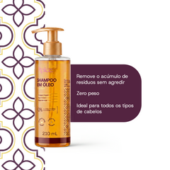 Kit Cachos Brilho Intenso - Shampoo em Óleo, Condicionador, Gelatina, Máscara e Ativador