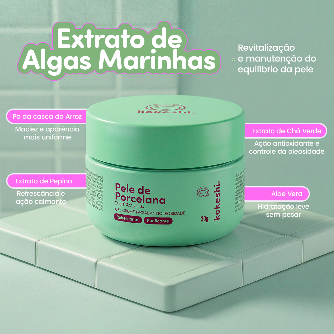 Pele de Porcelana Antioleosidade