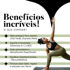 Fórmula Greens e Superfood  Sabor Maçã Verde - Fibras + Espirulina + Colina + Vitaminas
