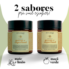 Fórmula Greens e Superfood  Sabor Maçã Verde - Fibras + Espirulina + Colina + Vitaminas