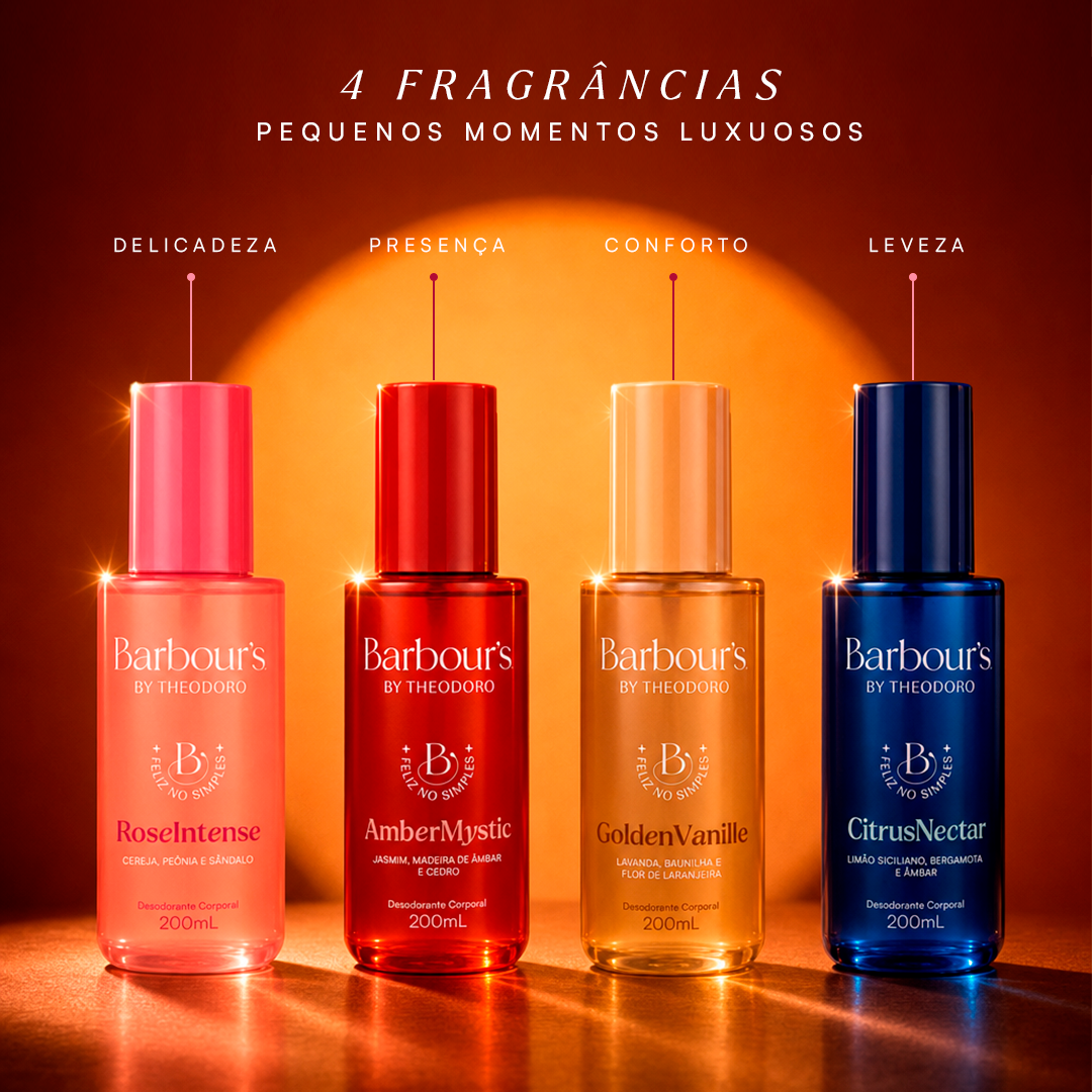 Body Splash Desodorante Corporal Citrus Nectar Feliz no Simples Barbour’s By Theodoro 200ml