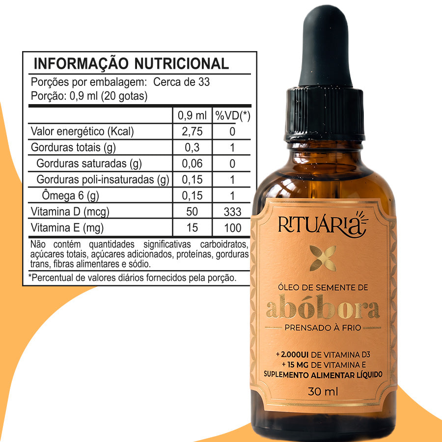 Ritual da Saúde Masculina | Óleo de Abóbora + Nutri Men