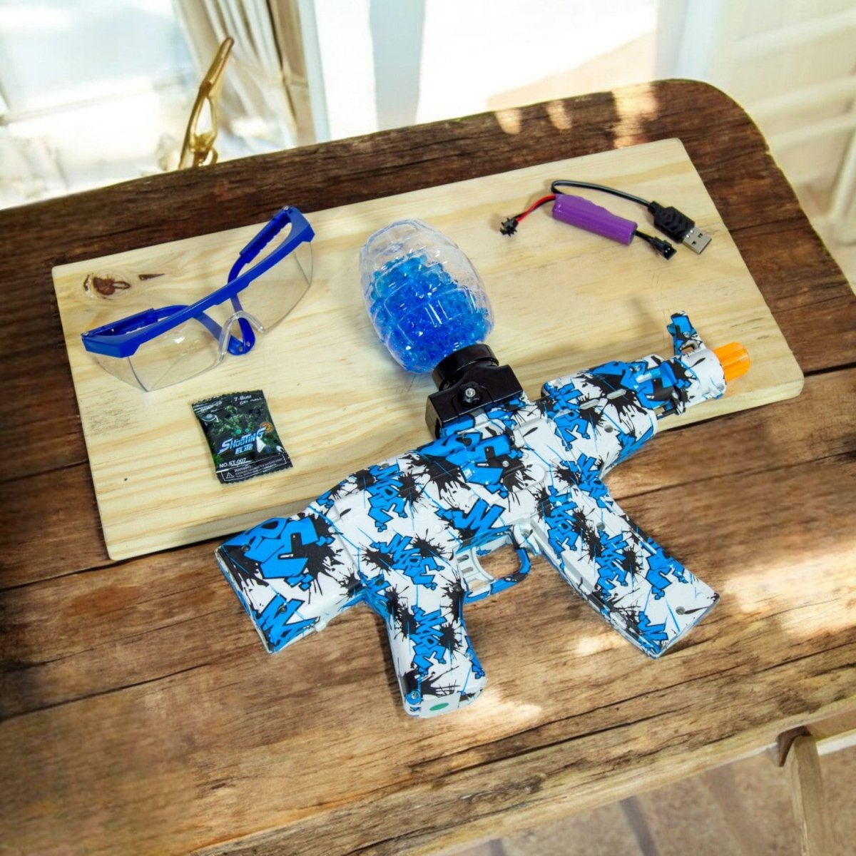 Arma de Brinquedo Atiradora de Bolinhas de Gel AK47