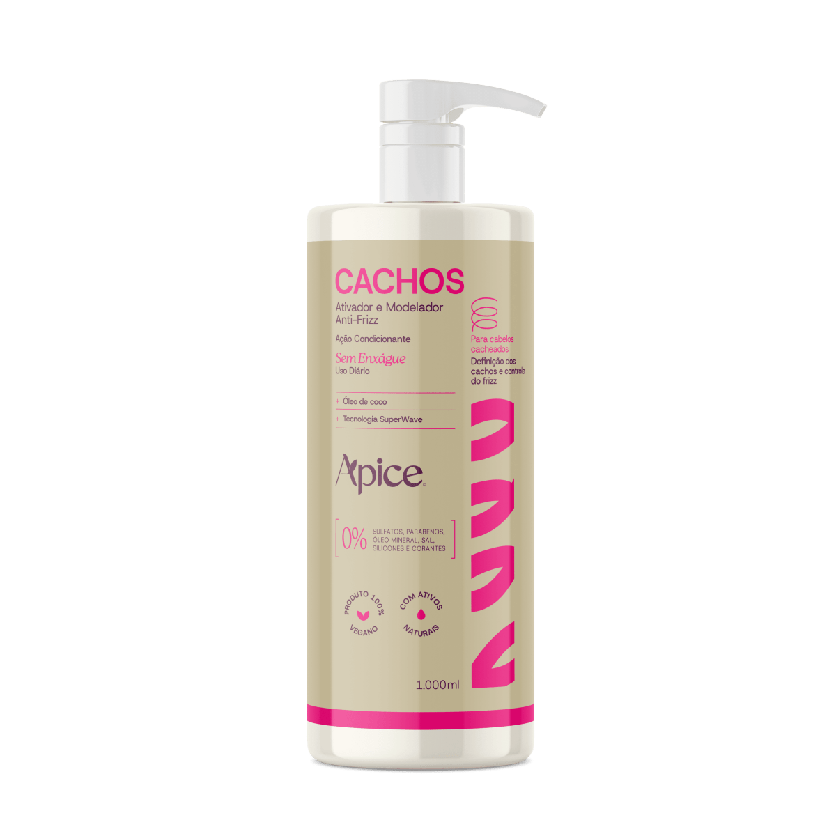Ativador e Modelador Anti - Frizz Cachos 1000 ML - NOVA FRAGRÂNCIA - Produtos para pentear o cabelo 20689