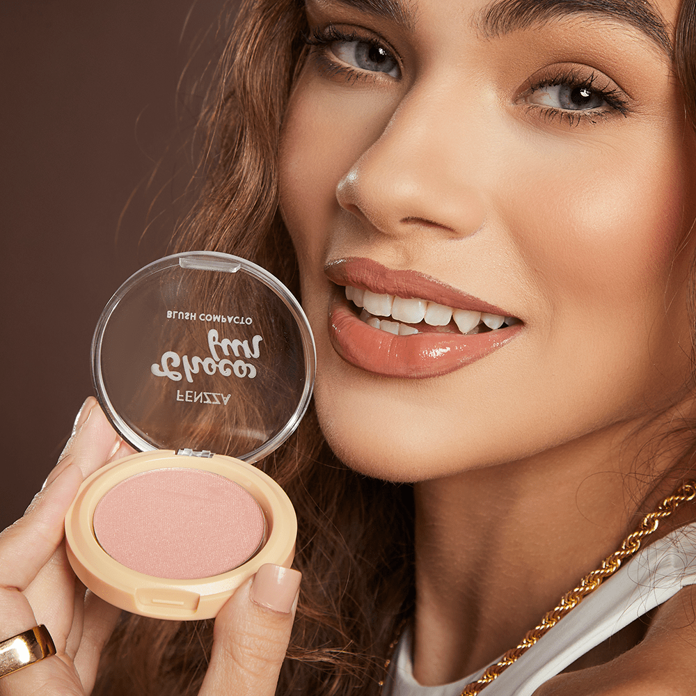 Blush Compacto Choco Fun - Fenzza - Maquiagem VDH03753 - 01