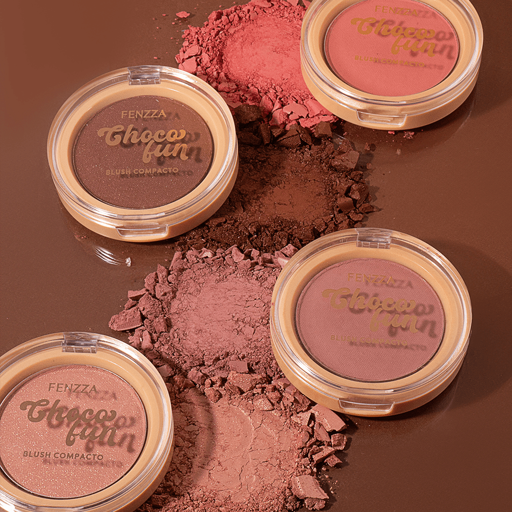 Blush Compacto Choco Fun - Fenzza - Maquiagem VDH03753 - 01