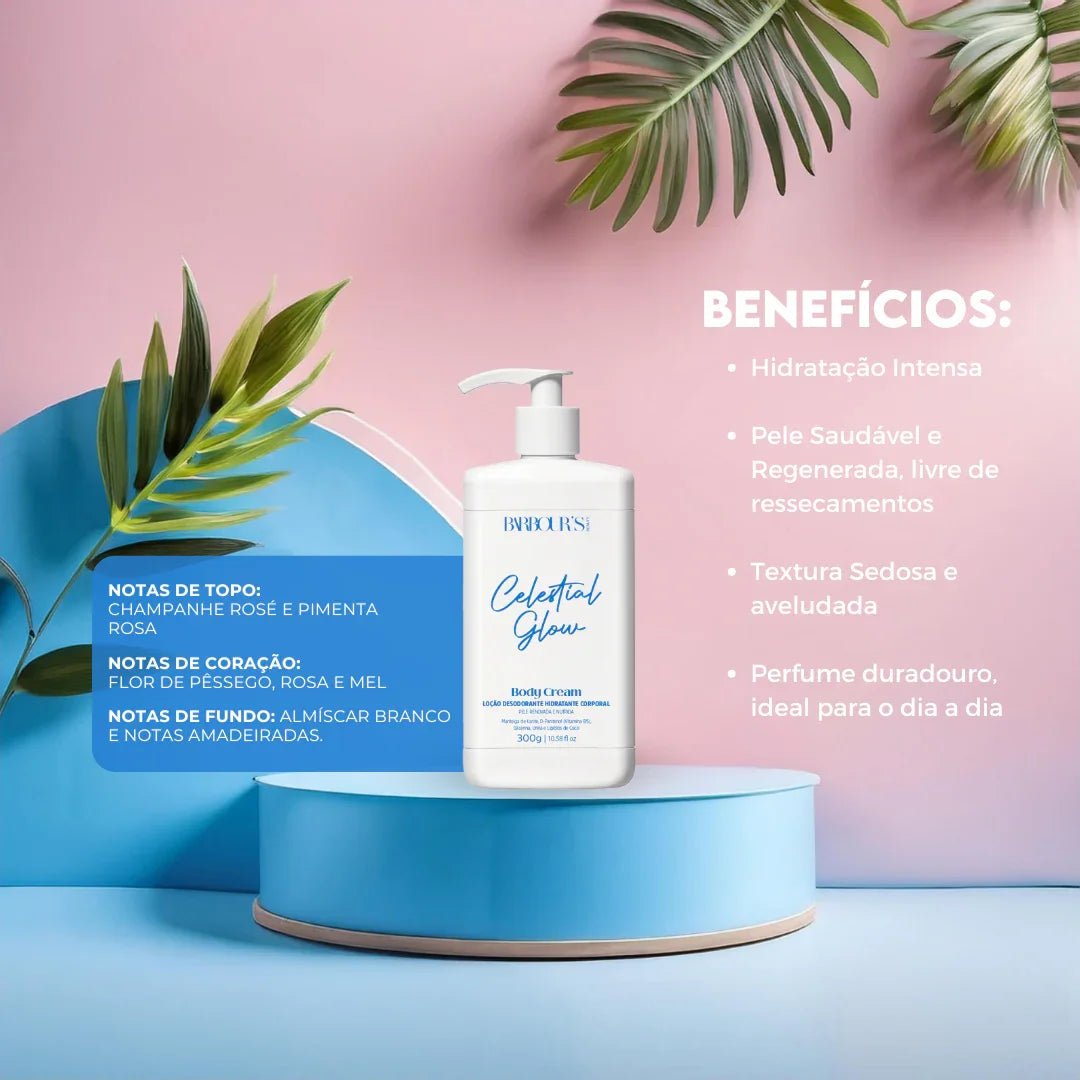 Body Cream Celestial Glow - Loção Desodorante Hidratante Corporal