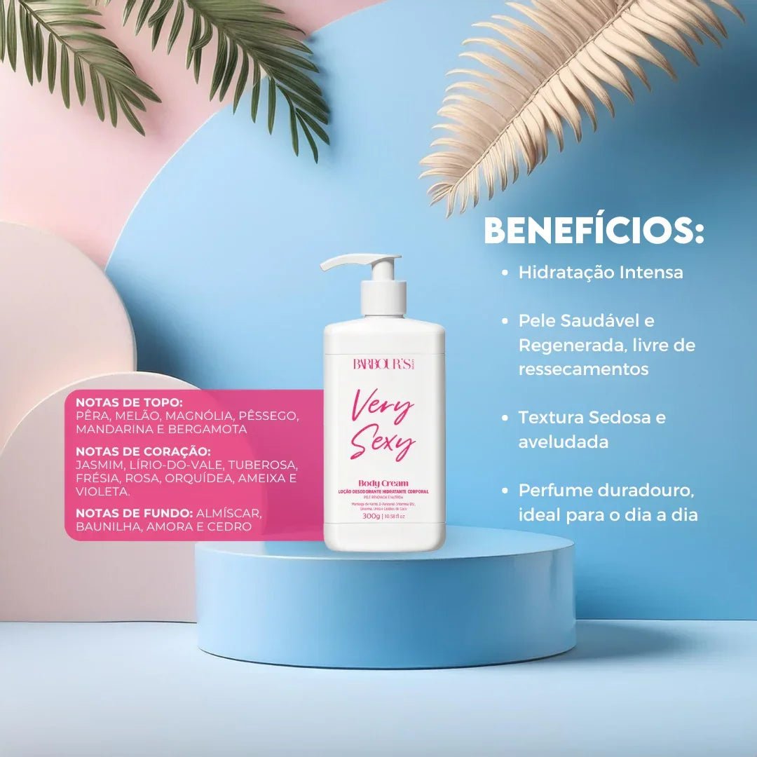 Body Cream Very Sexy Loção Desodorante Hidratante Corporal 300g