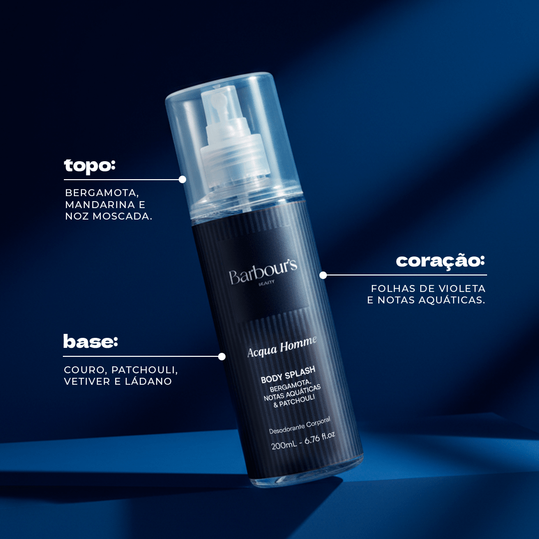 Body Splash Acqua Homme Desodorante Colônia 200ml