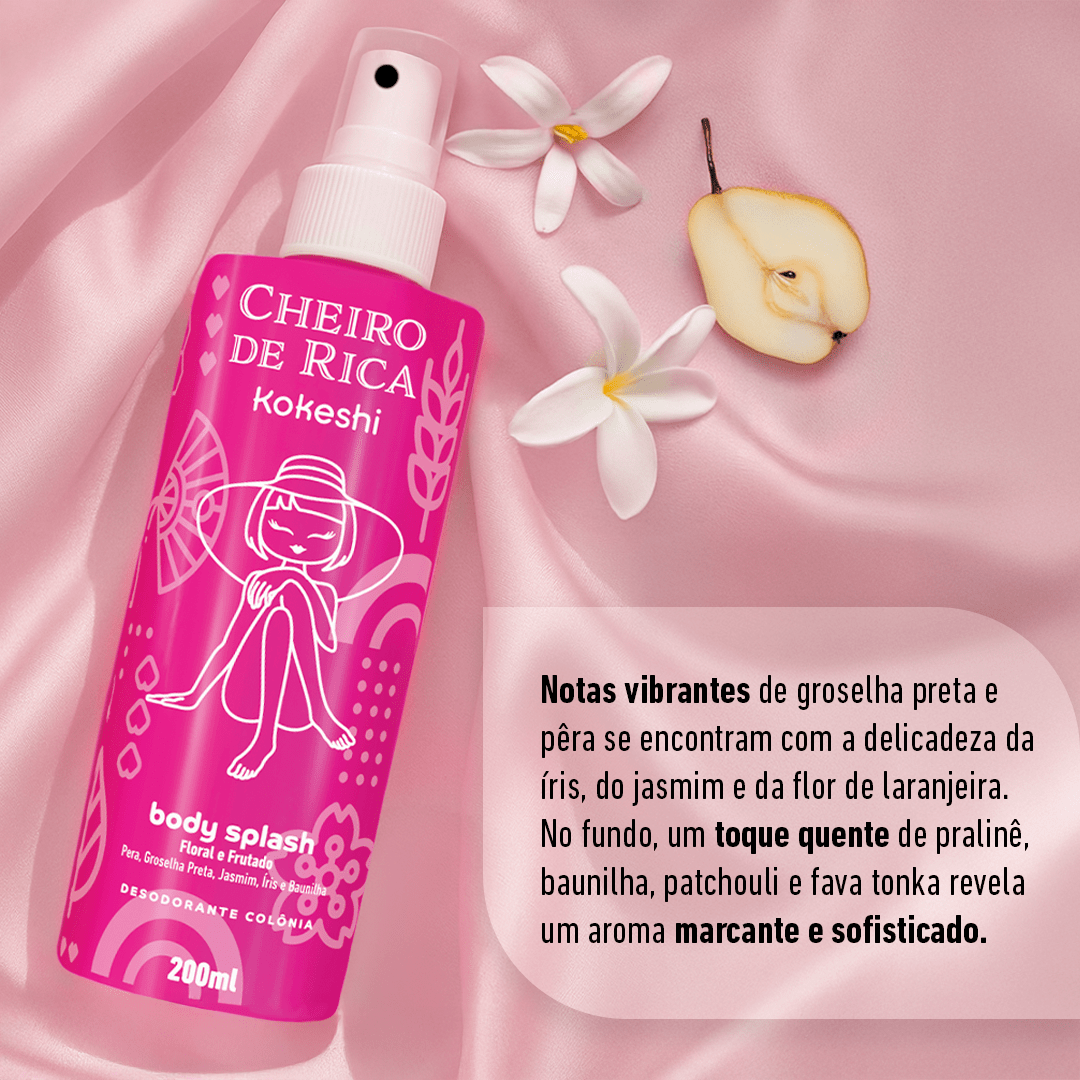Body Splash - Cheiro de Rica Floral e Frutado