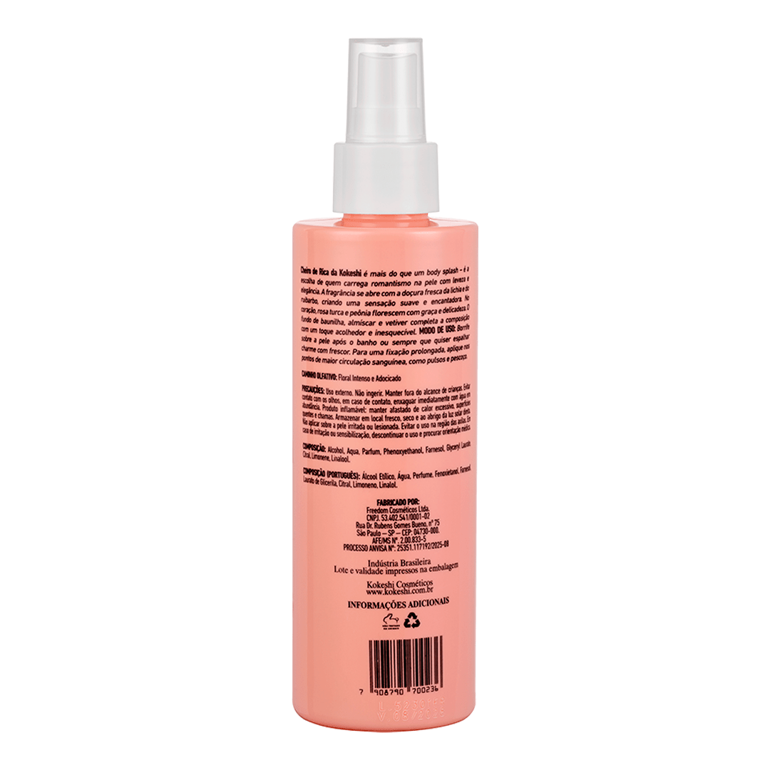 Body Splash - Cheiro de Rica Floral Intenso e Adocicado
