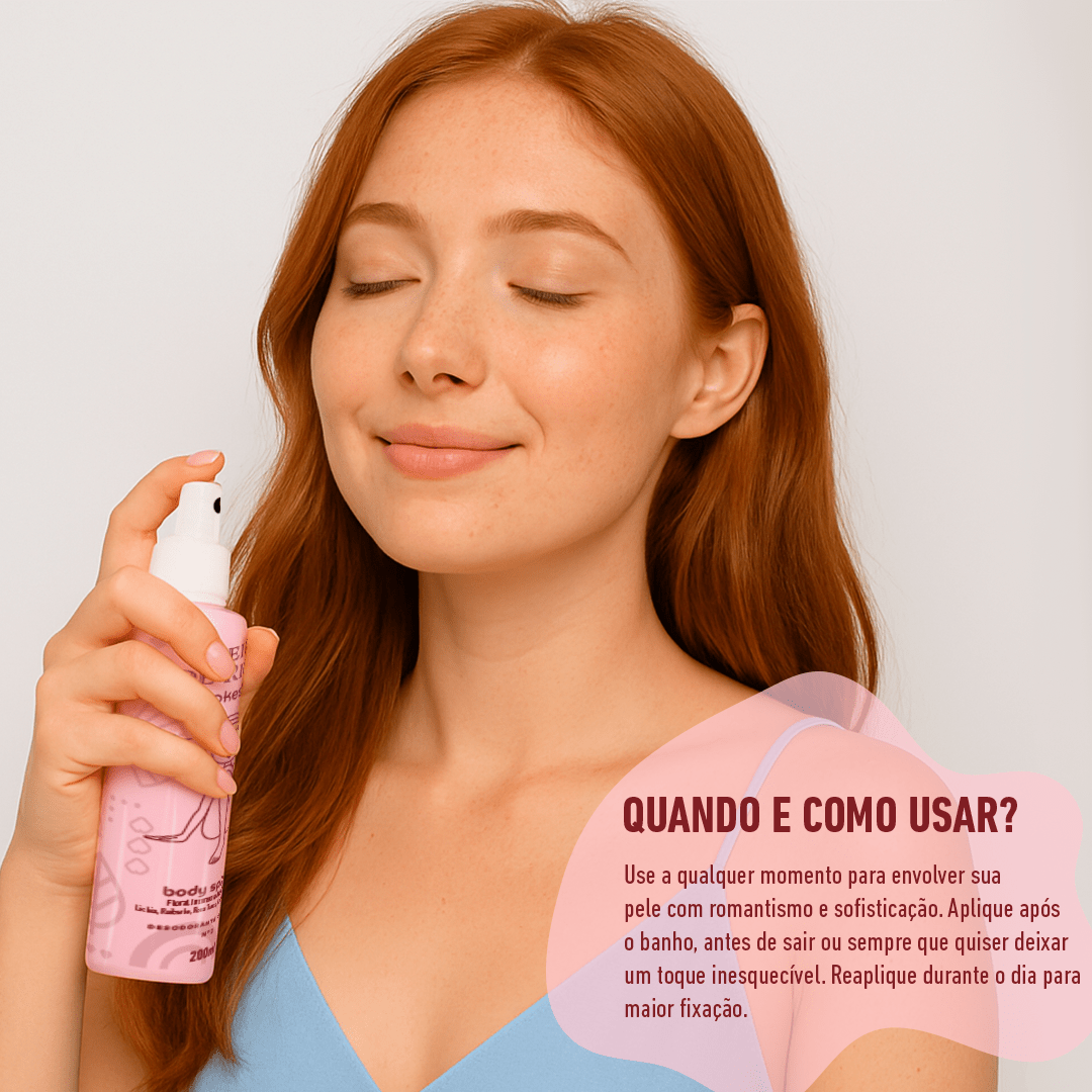 Body Splash - Cheiro de Rica Floral Intenso e Adocicado