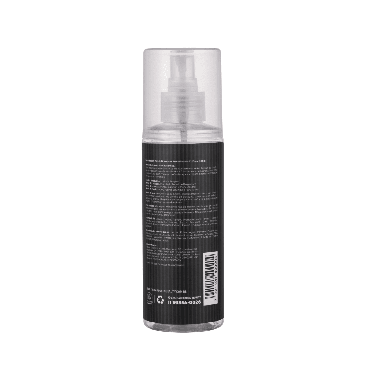 Body Splash Midnight Homme Desodorante Colônia 200ml