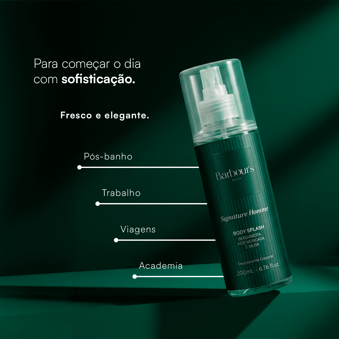 Body Splash Signature Homme Desodorante Colônia 200ml