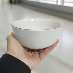 Bowl de Porcelana com Borda Dourada - 500ml