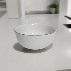 Bowl de Porcelana com Borda Dourada - 500ml