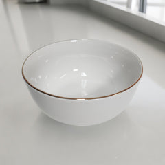 Bowl de Porcelana com Borda Dourada - 500ml