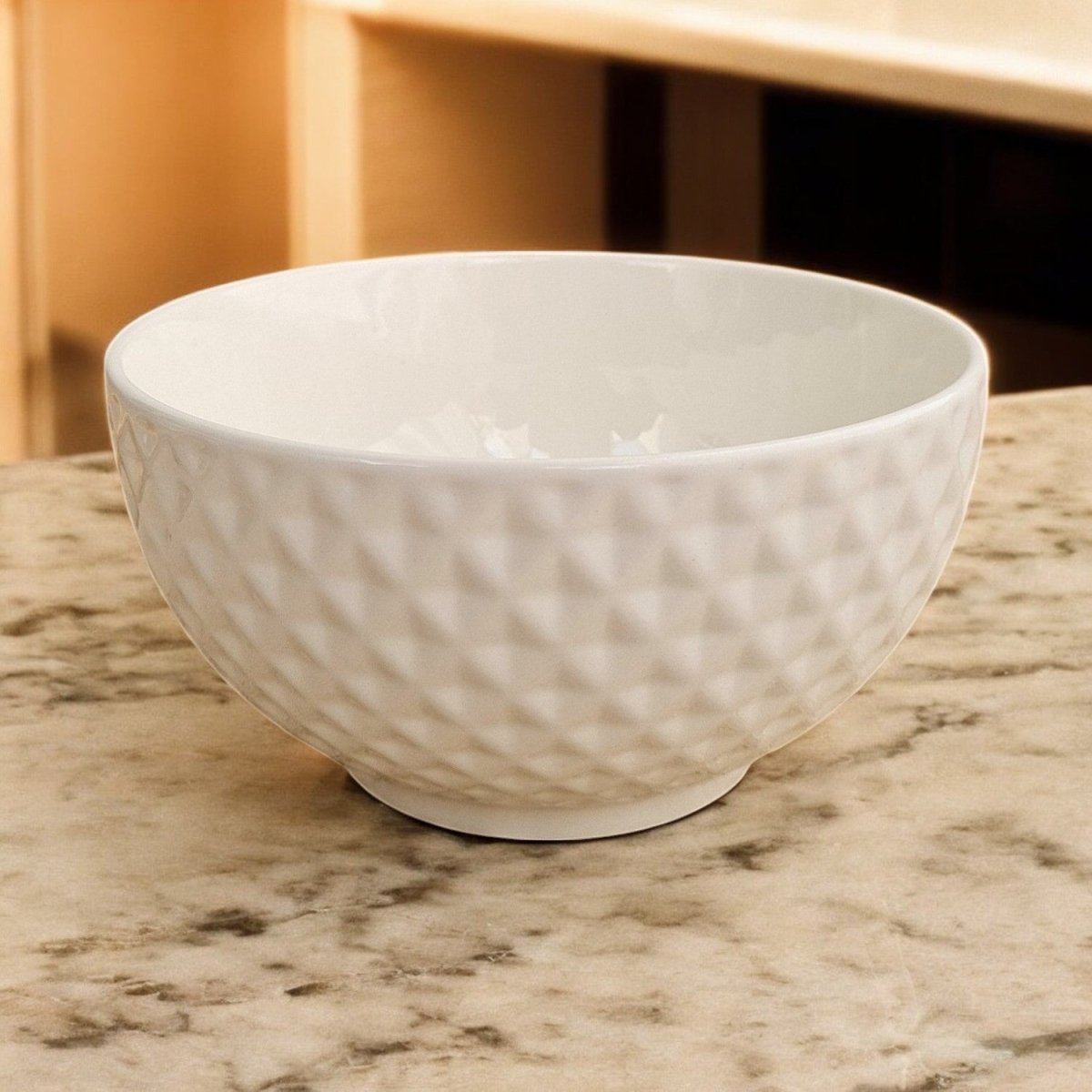 Bowl de Porcelana Diamond - Branco 800ml - Tigela VDH04797