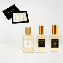 Caixa + Kit Trilogia Hit Unissex N22 + N25 + N27  25ml