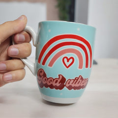 Caneca de Porcelana Good Vibes 350ml