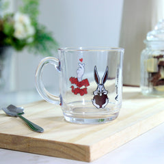 Caneca de Vidro Looney Tunes - Pernalonga 300ml