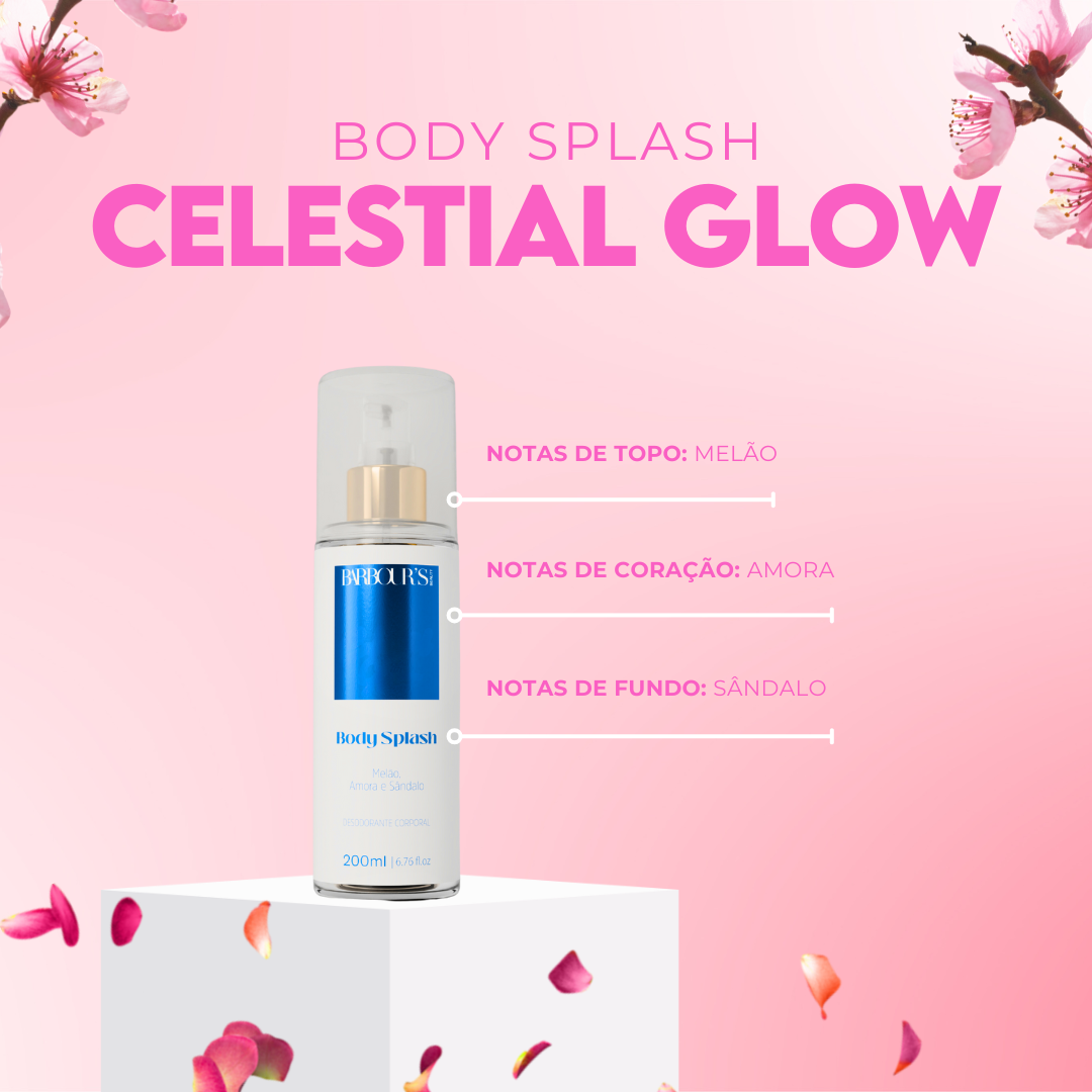 Kit Celestial Glow - Geleia Hidratante, Body Splash e Perfume de Cabelo